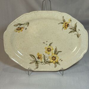 Vintage Yellow Floral Plate Unmarked Collector's Plate China